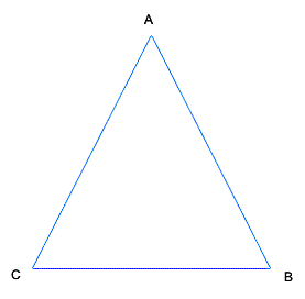 Quadrilateral EFGH divided by a diagonal into two triangles