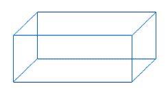 Rectangular prism with its six rectangular faces visible
