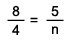 The same proportion with the known segment lengths substituted in