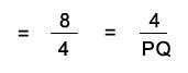 Worked proportion equating the ratios of two pairs of sides